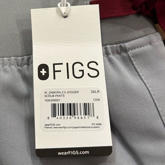 Figs Light Gray Women’s 2.0 Jogger Scrubs Size 3X New with tags MSRP 48.00 - Picture 9 of 13